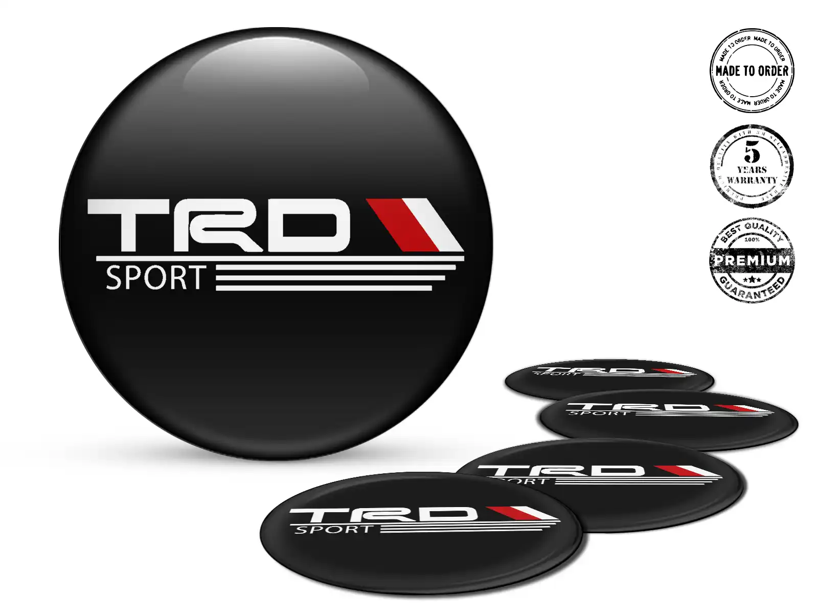 Toyota TRD Calcomanía de Aro Diseño Insignias Silicona Custom